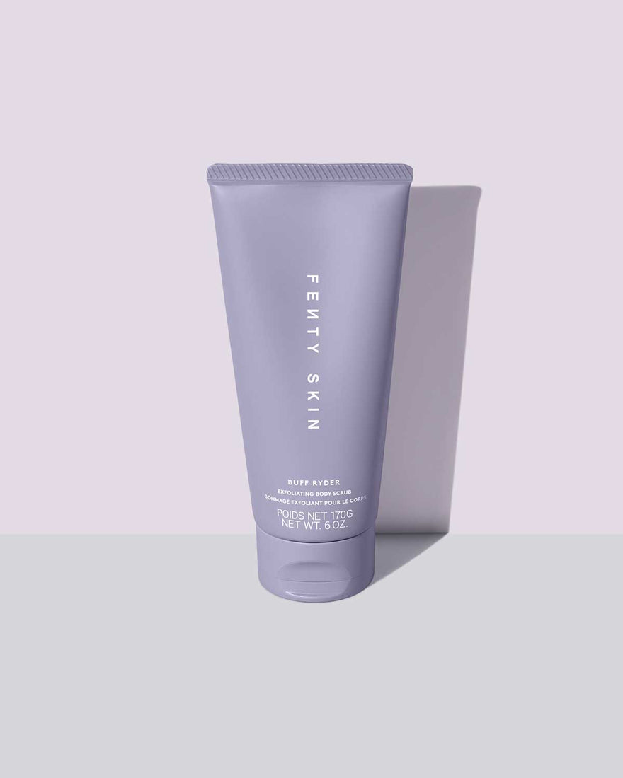 Fenty Skin by Rihanna Buff Ryder Exfoliating Body Scrub in lavender squeeze tube